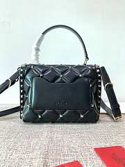 Kitlife Valentino Candy Stud Top Handle Bag Black 23×11×17cm - 6