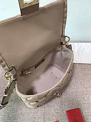 Kitlife Valentino Candy Stud Top Handle Bag Beige 23×11×17cm - 2