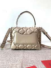 Kitlife Valentino Candy Stud Top Handle Bag Beige 23×11×17cm - 4