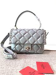 Kitlife Valentino Candy Stud Top Handle Bag Grey 23×11×17cm - 1