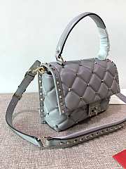 Kitlife Valentino Candy Stud Top Handle Bag Grey 23×11×17cm - 6