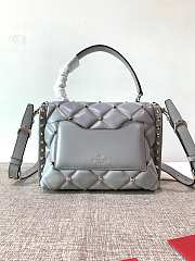 Kitlife Valentino Candy Stud Top Handle Bag Grey 23×11×17cm - 4