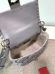 Kitlife Valentino Candy Stud Top Handle Bag Grey 23×11×17cm - 2