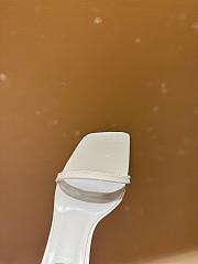 Kitlife Jimmy Choo classic diamond chain pointed crystal high-heel sandals white - 4