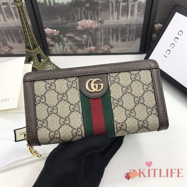 Kitlife Gucci Wallet Beige 523154 19.5x11x3cm - 1