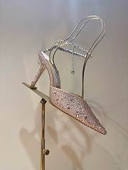 Kitlife Jimmy Choo Saeda 100mm Crystal-embellished Pumps Light Pink - 1