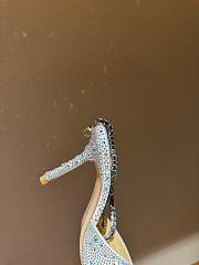 Kitlife Jimmy Choo Saeda 100mm Crystal-embellished Pumps Silver - 5