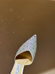 Kitlife Jimmy Choo Saeda 100mm Crystal-embellished Pumps Silver - 4