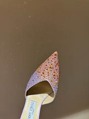 Kitlife Jimmy Choo Saeda 100mm Crystal-embellished Pumps Purple & Orange - 5