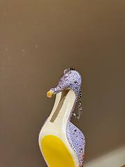 Kitlife Jimmy Choo Saeda 100mm Crystal-embellished Pumps Purple & Orange - 2