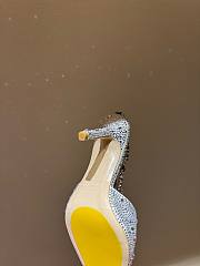 Kitlife Jimmy Choo Saeda 100mm Crystal-embellished Pumps Pink & White - 5