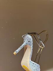 Kitlife Jimmy Choo Saeda 100mm Crystal-embellished Pumps Pink & White - 6