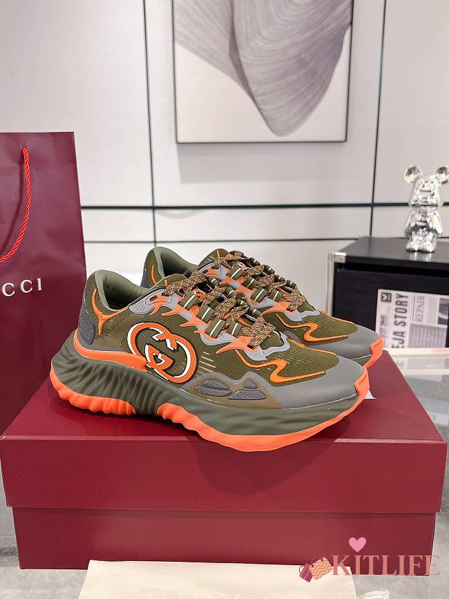Kitlife Gucci Ripple Sneaker Green & Orange - 1
