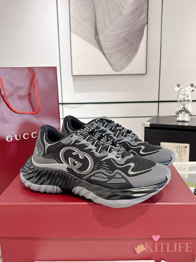 Kitlife Gucci Ripple Sneaker Black & Grey - 1