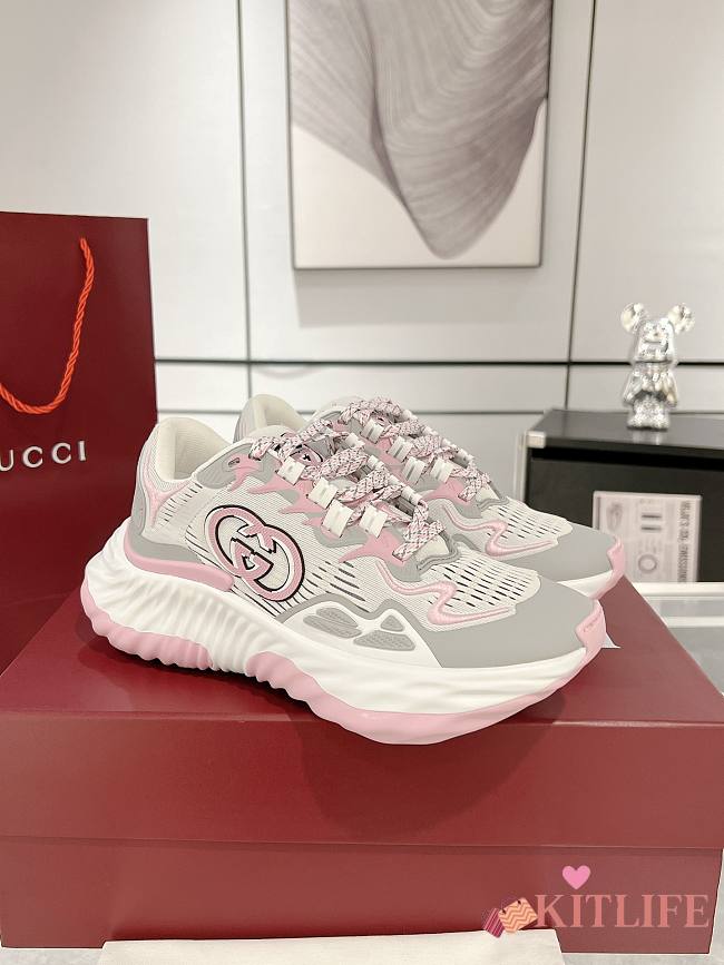 Kitlife Gucci Ripple Sneaker White & Pink - 1