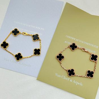Kitlife Van Cleef & Arpels Bracelet Black in Gold/ Rose Gold