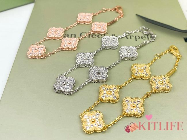 Kitlife Van Cleef & Arpels Full Diamond Bracelet in Rose Gold / Gold /Silver - 1