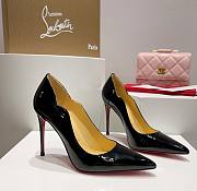 Kitlife Christian Louboutin Hot Chick Patent Leather Pumps Black - 1