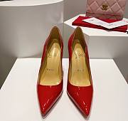 Kitlife Christian Louboutin Hot Chick Patent Leather Pumps Red - 6