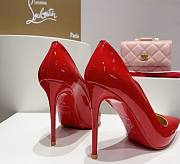 Kitlife Christian Louboutin Hot Chick Patent Leather Pumps Red - 5