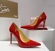 Kitlife Christian Louboutin Hot Chick Patent Leather Pumps Red - 4