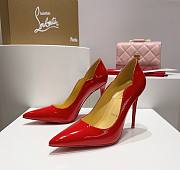 Kitlife Christian Louboutin Hot Chick Patent Leather Pumps Red - 2