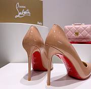 Kitlife Christian Louboutin Hot Chick Patent Leather Pumps Beige - 5
