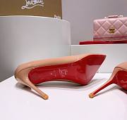 Kitlife Christian Louboutin Hot Chick Patent Leather Pumps Beige - 3