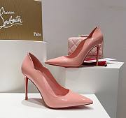 Kitlife Christian Louboutin Hot Chick Patent Leather Pumps Pink - 2