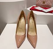 Kitlife Christian Louboutin Gold Silk Crystal Lipstick High Heels Beige - 4