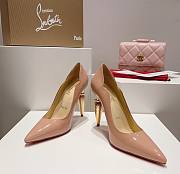 Kitlife Christian Louboutin Gold Silk Crystal Lipstick High Heels Beige - 2