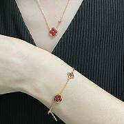 Kitlife Louis Vuitton Red Five-flower Bracelet  - 4
