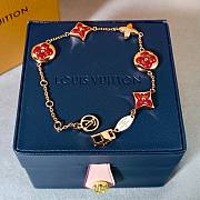 Kitlife Louis Vuitton Red Five-flower Bracelet  - 3