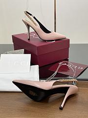 Kitlife Gucci Letter Buckle Chain High-heeled Sandals Light Pink - 4
