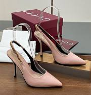 Kitlife Gucci Letter Buckle Chain High-heeled Sandals Light Pink - 1
