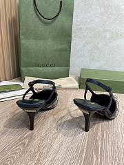 Kitlife Gucci Slingback Pumps Dark Blue & Beige - 5