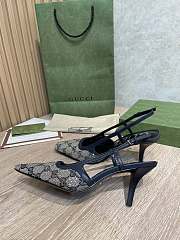 Kitlife Gucci Slingback Pumps Dark Blue & Beige - 4