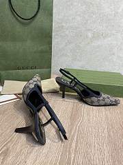 Kitlife Gucci Slingback Pumps Dark Blue & Beige - 3