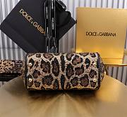 Kitlife Dolce & Gabbana Leopard Rhinestone Sicily Shoulder Bag 20x16x8cm - 6