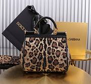 Kitlife Dolce & Gabbana Leopard Rhinestone Sicily Shoulder Bag 20x16x8cm - 5