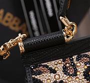 Kitlife Dolce & Gabbana Leopard Rhinestone Sicily Shoulder Bag 20x16x8cm - 4