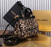 Kitlife Dolce & Gabbana Leopard Rhinestone Sicily Shoulder Bag 20x16x8cm - 3