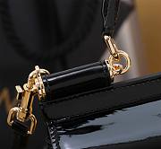 Kitlife Dolce & Gabbana Black Patent Leather Sicily Bag 20x16x8cm - 2