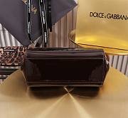 Kitlife Dolce & Gabbana Dark Brown Patent Leather Sicily Bag 20x16x8cm - 4