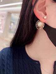 Kitlife Dior Letter CD Earrings - 5