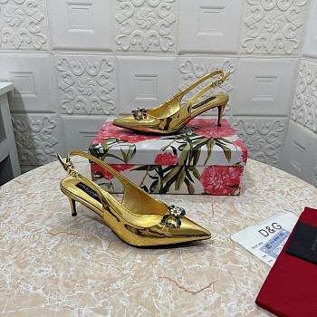 Kitlife Dolce & Gabbana Diamond Slingbacks in Gold