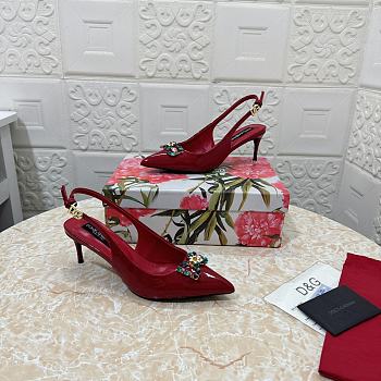 Kitlife Dolce & Gabbana Diamond Slingbacks in Red