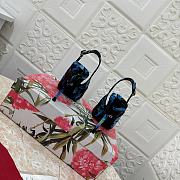 Kitlife Dolce & Gabbana Blue Floral Canvas Slingbacks - 6