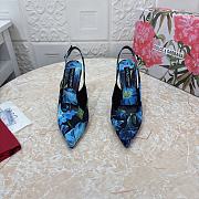 Kitlife Dolce & Gabbana Blue Floral Canvas Slingbacks - 3