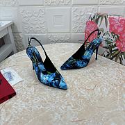 Kitlife Dolce & Gabbana Blue Floral Canvas Slingbacks - 2